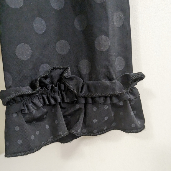 Lan Vie black and gray polka dot stretchy jacket with corset back - Picture 7 of 8